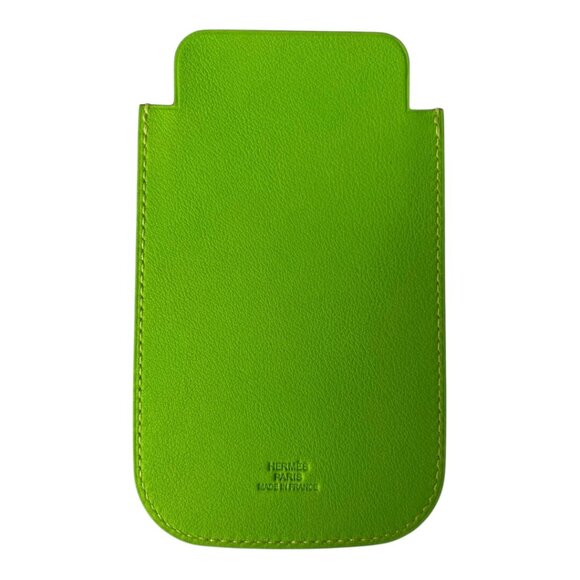 Hermes Swift Chevre Calfskin Leather Green Credit Card Drivers License Wallet - Picture 4 of 5